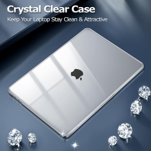MOSISO MacBook Pro 13 inch Case, Compatible with M2 2025, 2024, 2023-2016, Crystal Clear Hard Case