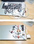 Cord Organizer, Cable Management USB Holder, Earbud Case, Wrap Headset Winder, Phone Earphone Clips Ties (Rose Red)