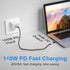 USB C Adapter, 140W Type C Female to Male Extension with Digital LED Display for iPhone 15/Plus/Pro/Pro Max