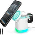 iHome 3-in-1 Wireless Charging Stand, 15W Fast Charge, LED Light, MagSafe Compatible,