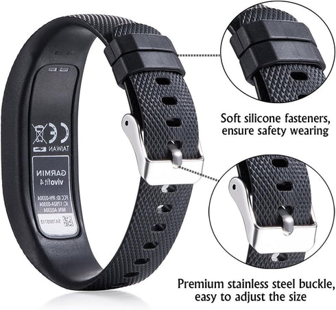 Garmin Vivofit 4 Band, Soft Silicone Replacement Watch Strap for Vivofit 4 Activity Tracker