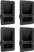 QWORK Plastic Speaker Cabinet Handles, 4 Pack Heavy Duty Recessed Holder, 6.38" x 8.5" x 2", Black