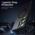 JETech Shockproof Magnetic Case for Samsung Galaxy S24 Ultra 5G, Black, Translucent Matte Back, MagSafe Compatible