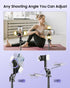 ACKIMA 53'' 4-Leg 2 Selfie Stick Tripod with Light, Enhanced Cell Phone Stand Camera Tripod with Rechargeable Wireless