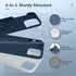 GONEZ iPhone 14 Pro Case - Dark Blue, Shockproof Liquid Silicone, Soft Anti-Scratch Lining + 2 Screen & Camera