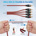 6-Channel 15 Adoreen RCA Audio Cable Ft, Oxygen Free Copper Male to Male Twisted Pair RCA Interconnect Cable with Noise