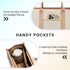 LOVEVOOK 17 Inch Laptop Bags for Women, Waterproof Work Tote Bag with Clutch, Quilted Beige & Brown
