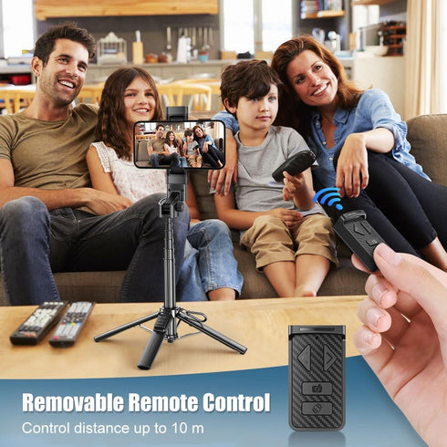 Mesenymm 360 Smartphone Gimbal Stabilizer with Remote Control, Selfie Stick & Tripod, One-Touch Horizontal/Vertical