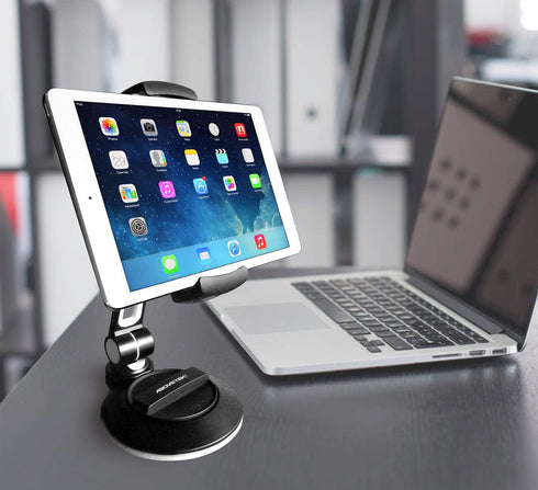 AboveTEK iPad Suction Mount, Phone Tablet Stand Holder with Suction Cup for 4"-11" Tablet/Phone/iPad Mini/Air (Black)