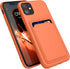 kwmobile Apple iPhone 11 Case - TPU Phone Cover with Credit Card Holder - Orange