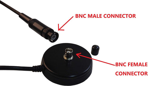 Anteenna TW-35B RG-58 Magnetic Antenna Mount with BNC Female Connector and Coax Cable for Handheld Ham Radio & Two-Way