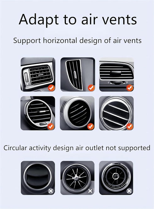 Car Phone Holder, Sleek Compact Gravity Phone Mount for Vent, Cartoon Mini Stand for 4.0-6.0 Inch Smartphones