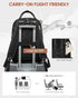 15.6 inch Backpack, 25L, LOVEVOOK Vintage PU Leather Women's Laptop Black, Water Resistant, USB Charging Port