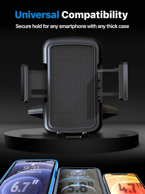 Bestrix Cell Phone Holder for Car, CD Slot Mount, Hands Free with Strong Grip for iPhone and Galaxy