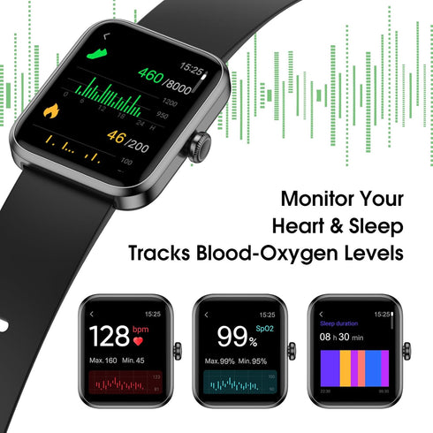 Smart Watch, Fitness Tracker with 45mm Touchcreen, Heart Rate Monitor, Blood Oxygen, Sleep Tracking Fitness Watch IP68 Waterproof Smartwatch for Women Men Compatible with Android iOS