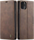 SINIANL iPhone 11 Pro Wallet Case, Leather Flip Case with Kickstand, Credit Card Slot, Magnetic Closure, Coffee