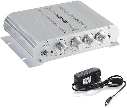 VQP 2.1 20W+20W+40W 12V 2A MP3 MP4 Channel Mini Amplifier, Hi-Fi Power Amplifier, DC Subwoofer Amp Stereo, Bass Treble