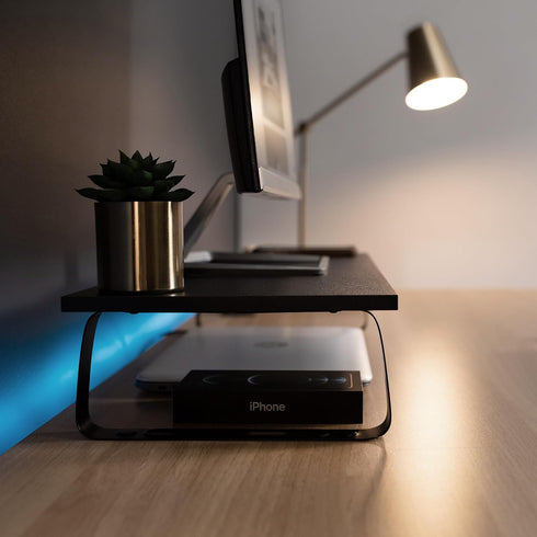 VIVO 24 Inch Desktop Riser Monitor and Laptop Stand, STAND-V000D, Black