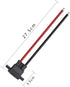 GELRHONR IEC 320 C14 Male 3 Pins Mount 10AWG AC Inline Plug Power Cord, 2 Open Wiring Stripped for Car/Home Appliances
