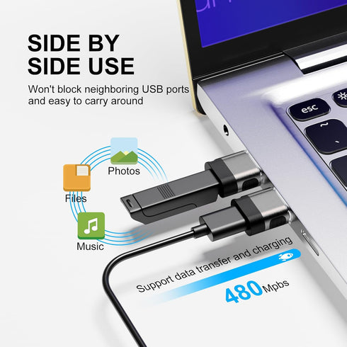 USB to USB C Adapter (6 Pack), USB A to USB C Adapter, USB Charger Connector for iPhone 15, MacBook, Cellphone