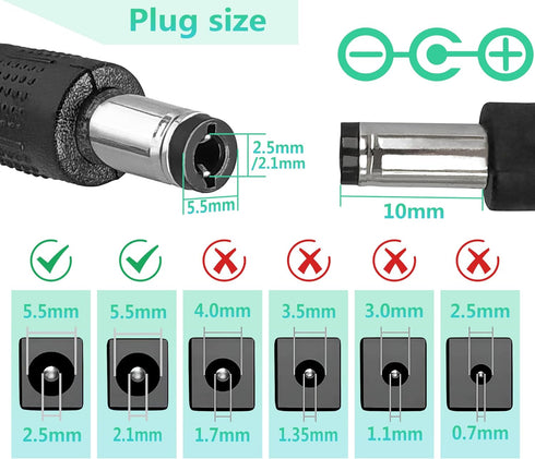 12V 2A AC Adapter, 100-240V AC to DC 50-60Hz, 12 Volt 2 Amps 24W Power Supply Converter for LED Light Security CCTV