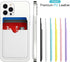 Weewooday 6 Pieces Phone Card Pocket Holder, PU Leather Cell Phone Card Pouch for Back of Phone