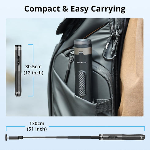 ATUMTEK 51" Selfie Stick Tripod, Extendable Phone Tripod Stand with Bluetooth Remote for iPhone and Android Selfies