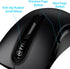 memzuoix 2.4G Wireless Mouse, 1200 DPI Portable USB Mouse with Receiver, Battery Powered Cordless Mouse (Matte Black)