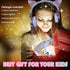 SVYHUOK Kids Headphones for Girls Children Teens, Cute Cat Ear Wired Headphones with Microphone 3.5mm Jack, Over On Ear