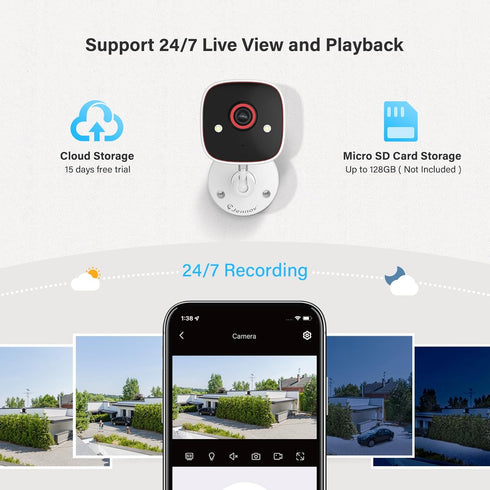 Jennov 5Ghz/2.4Ghz Outdoor Cameras for Home Security, 2K Indoor Camera for Pet Dog, WiFi Baby Camera Monitor