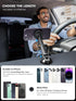 Wireless Car Charger with Fast Max 36W QC3.0 Adapter, Magnetic Magsafe Mount, Retractable Phone Holder for iPhone