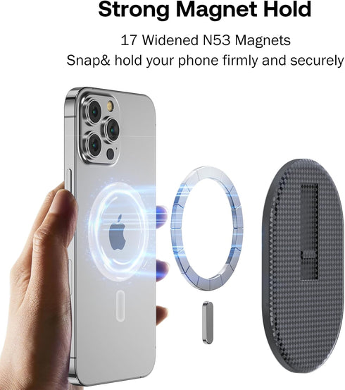 AUROX Magnetic Phone Grip Holder for MagSafe, Kickstand Strap Holder, Compatible with iPhone 15/14/13/12 Series, Grass