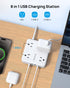 TROND 2 Prong Power Strip - 5ft Extension Cord with Multiple AC Outlets & USB Ports, 1440J Surge Protector