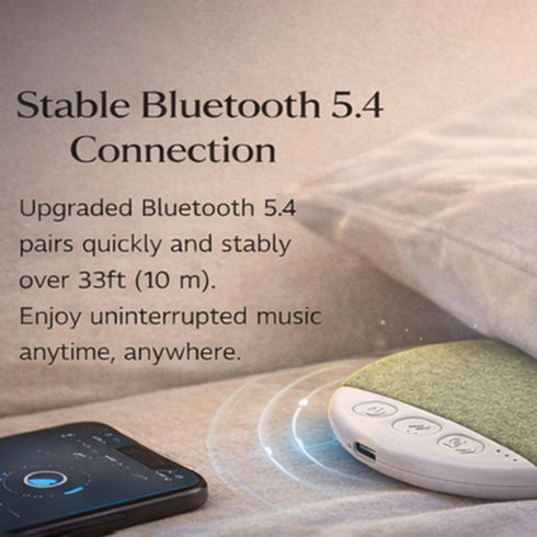 Zedamso (Blue*2) Under Pillow Speaker Bluetooth for Sleeping, Bone Conduction Pillow Speaker, Ultra Thin Flat Pillow