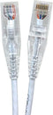 Ultra Slim CAT6 UTP RJ45 Patch Cables (50 Feet, Pack of 5, White, 28AWG)