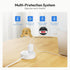 Flat Plug Power Strip with USB Ports, NTONPOWER Nightstand Charging Station, 5ft Short Extension Cord, White