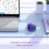 Wireless Mouse Jiggler, LED Wireless Mice with Built-in Mouse Jiggler Mover, Rechargeable Moving Mouse for Computer