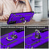 IKAZZ Military Grade Shockproof Case for Galaxy S21, Heavy Duty with Magnetic Kickstand, Purple