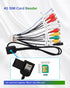 20Pin 4G Android Car Stereo RCA Wiring Harness Adapter with SIM Card Slot, Mic Jack, Audio Input/Output Cable