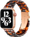 Bestig Compatible with Resin Apple Watch Band 38mm 40mm 41mm 42mm, Stainless Steel Buckle Waterproof Strap