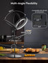 LUXSURE Ring Light with Stand - Overhead Camera/Phone Mount, 10.5" Ring Light for iPhone, Adjustable Lighting for Video