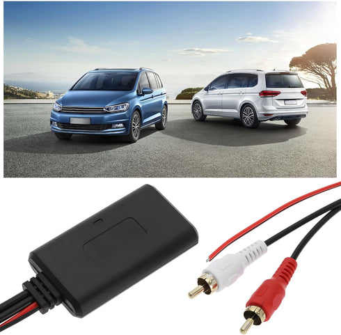 Car Bluetooth 5.0 Audio Adapter, 2 RCA Input Wireless Bluetooth AUX Module for Car Radio Stereo Speaker