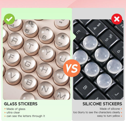 110PCS Keyboard Cover Stickers for Long Nails - Clear Glass Bubbles Long Nail Keyboard Cover, Raised Acrylic Nail Art