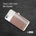 Stick-On Phone Wallet for Back of iPhone or Android Case | 6 Sleeve Credit Card Holder - Pocket for Cards, Money & ID -