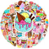 ZESHENGBD 50Pcs Ice Cream Cone Stickers Waterproof Vinyl Decals for Adult Teen Kids Cup Water Bottles Laptop Luggage
