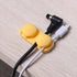 MECCANIXITY Cable Clips Organizer for Desk - 4 Slot Silicone Adhesive Wire Holders for USB Cable, Black