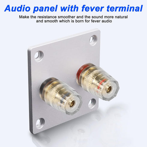 XMSJSIY D-type Speaker Box Terminal Binding Post Panel Mount 4mm Banana Plug Socket Connector for Amplifier Subwoofer