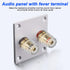 XMSJSIY D-type Speaker Box Terminal Binding Post Panel Mount 4mm Banana Plug Socket Connector for Amplifier Subwoofer