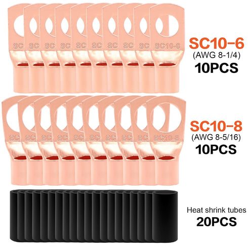 8 Gauge Wire (25ft Each - Red/Black), Copper Clad Aluminum CCA, Car Amplifier Power & Ground Cable