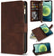 ZZXX for iPhone 12 Mini Wallet Case - Premium Soft PU Leather Zipper Flip Folio with Wrist Strap